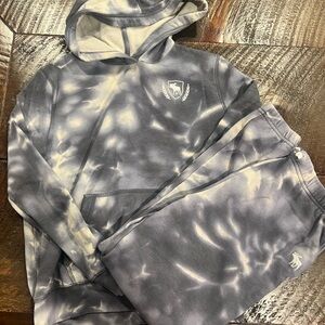 Abercrombie Kids blue/Gray Tie-Dye Hoodie and Joggers Set